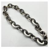 David Yurman 925 Sterling Silver Oval Link Necklace