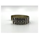 Barry Herem Bangle Bracelet - Geometric Inlay