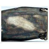 Navajo Sterling Belt Buckle With Turquoise Inlays 12K Gold-Filled