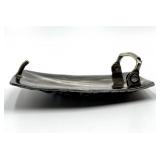 Navajo Sterling Belt Buckle With Turquoise Inlays 12K Gold-Filled