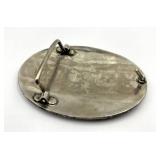 Mexico Belt Buckle with Crushed Chip Inlay