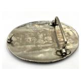 Mexico Belt Buckle with Crushed Chip Inlay