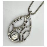 Sterling Silver Teardrop Pendant Necklace