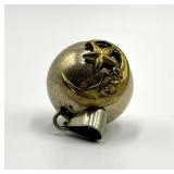 Moon & Star Ball Pendant - Silver Sphere With Gold Crescent & Star