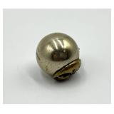 Moon & Star Ball Pendant - Silver Sphere With Gold Crescent & Star