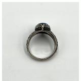 Sterling Silver Lapis Lazuli Ring - Size 10