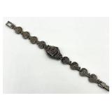 Hidden-Face Locket Watch with Filigree Bracelet