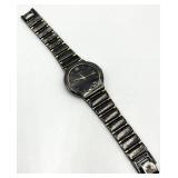 Pulsar Wristwatch - Black Dial, Gold Hands, Stainless Steel Band