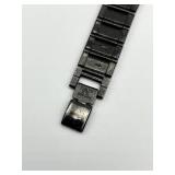 Pulsar Wristwatch - Black Dial, Gold Hands, Stainless Steel Band