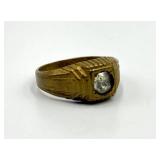 HGE Carnaval Pimp Ring - Size 9 - Gold-Tone with Clear Gem