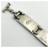 Sterling Silver Black Onyx Link Bracelet