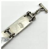 Sterling Silver Black Onyx Link Bracelet