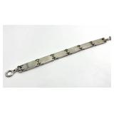 Sterling Silver Black Onyx Link Bracelet