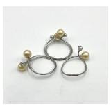 Pearl Open-Band Rings (3)