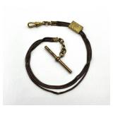 Mesh / Hair Pocket Watch Chain with T-Bar & Clip