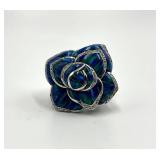 Gilson Opal Flower Ring - 925 Sterling Silver
