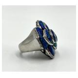 Gilson Opal Flower Ring - 925 Sterling Silver