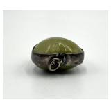 Jade Heart Pendant - Sterling Silver