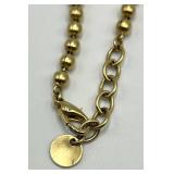 Roberta Chiarella Gold Tone Bead Necklace