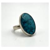 Turquoise Ring - 950 Silver