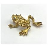 St. John Climbing Frog Brooch