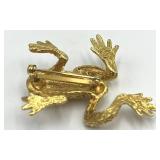 St. John Climbing Frog Brooch