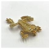 St. John Vintage Climbing Frog Brooch