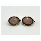 Simon Sebbag Designs 925 Pink Stone Clip-On Earrings