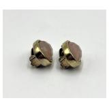 Simon Sebbag Designs 925 Pink Stone Clip-On Earrings
