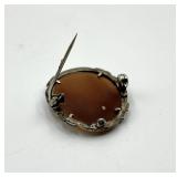 Floral Cameo Brooch