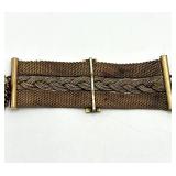 Mesh Pocket Watch Fob - Gold-Tone with Chain