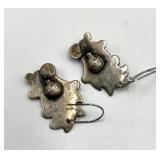 Mexican Silver Amethyst Dangle Earrings