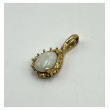 Gold Opal Teardrop Pendant
