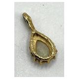 Gold Opal Teardrop Pendant
