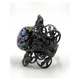 Dragon's Breath Fire Opal Filigree Ring