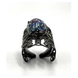 Dragon's Breath Fire Opal Filigree Ring