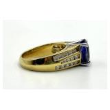 Tanzanite Diamond Ring 18K Gold
