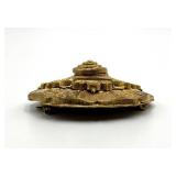 Antique Gold-Tone Filigree Brooch Pin