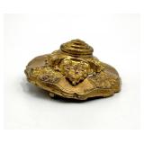 Antique Gold-Tone Filigree Brooch Pin