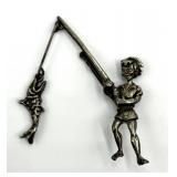 Vintage Silver Boy Fishing Pin