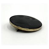 Sterling Glass Disc Pin