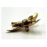 Gold-Tone Butterfly Brooch Pin