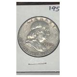 1959 d Benjamin Franklin half dollar