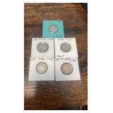 buffalo nickel lot of 5 1926-1937