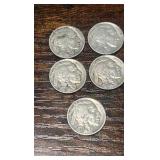 Buffalo nickels lot of 5 1927-1937