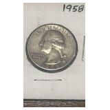 1958 d Washington quarter