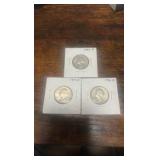 90% silver Washington quarter lot of 3