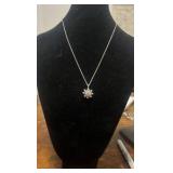 sterling silver necklace chain and pendant