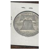 1958 d Benjamin Franklin half dollar