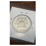 1962 p Benjamin Franklin half dollar